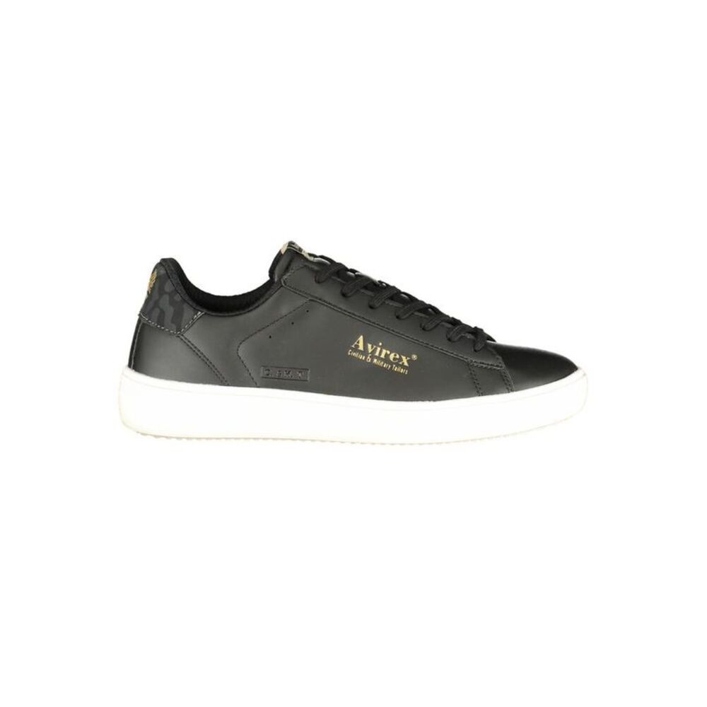Avirex Black Polyurethane Men Men's Sneaker